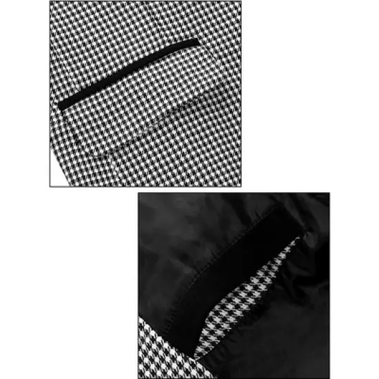 Lars Amadeus Men's Plaid Pattern Button Down Slim Fit Casual Jacket Blazer image {5}