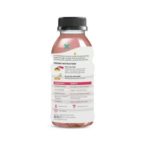 Wolf Spring Multivitamin Wet Dog Food Topper Supplement with Coconut Water image {1}