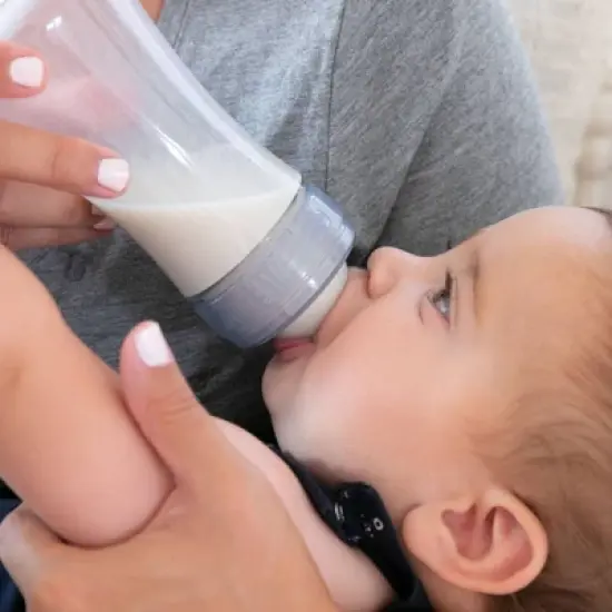 Chicco Duo Deluxe Hybrid Baby Bottle Gift Set with Invinci-Glass Inside/Plastic Outside - Gray - 10pc image {5}