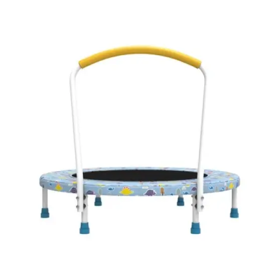 Jump Into Fun 36" Mini Indoor Quiet Kids Trampoline With Safety And Durable Steel Frame Recreational Trampoline For Fitness Workout Exercise image {5}