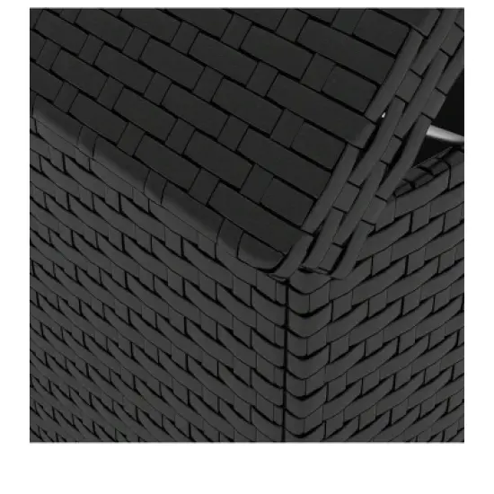 260 Gallon Outdoor Storage Deck Box Heavy Duty Patio Rattan Weather & Waterproof Black image {5}