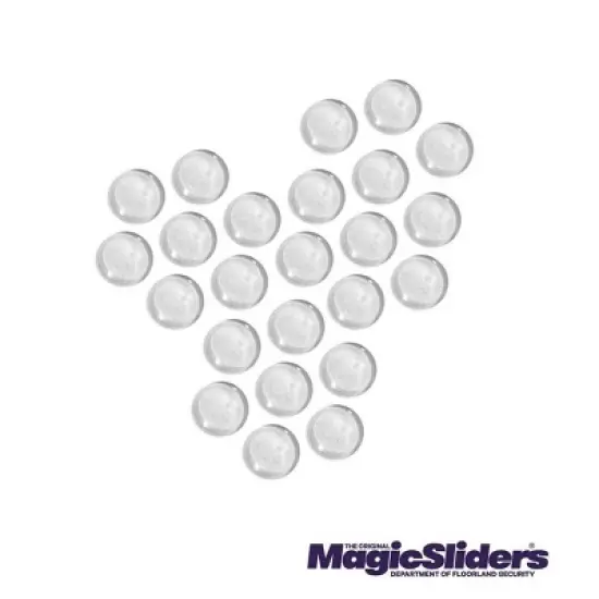 Magic Sliders 18pk 1/2" Round Low Profile Adhesive Self-Stick Bumpers Clear image {2}