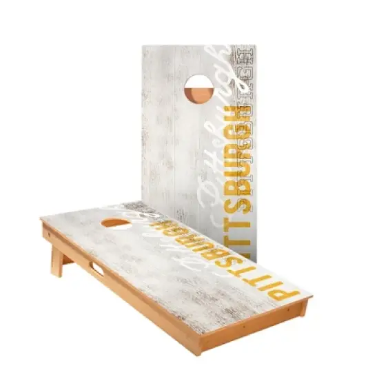 Skips Garage Pittsburgh Vintage Gameday Cornhole Boards - ACA Star Series image {1}