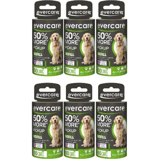 Evercare All Purpose Pet Hair Lint Roller Refills, 60 Sheets image {7}