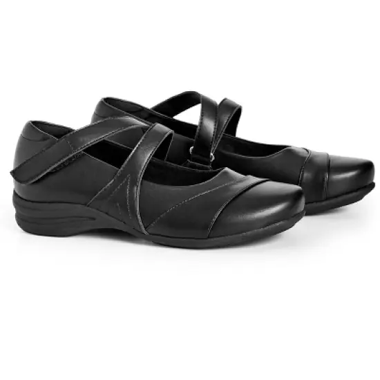 Women's WIDE FIT Brooklyn Comfort Flat - black | CLOUDWALKERS image {5}