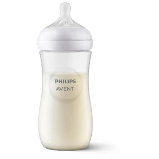 Philips Avent Natural Baby Bottle with Natural Response Nipple - Clear - 11oz image {4}