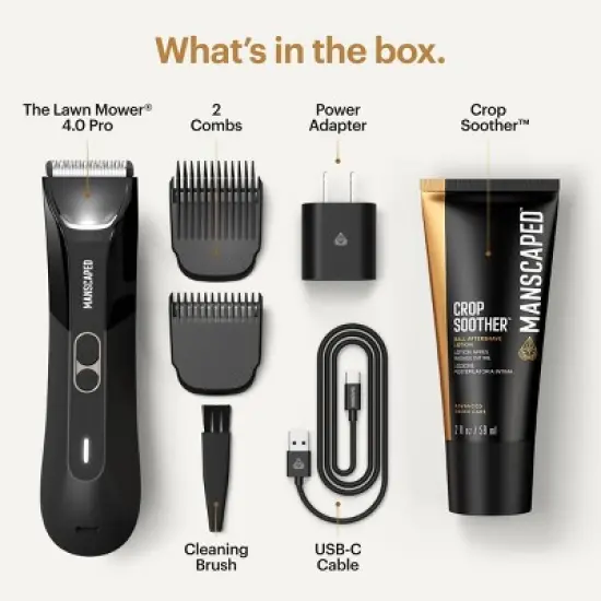 MANSCAPED The Lawn Mower 4.0 Pro Essentials Kit, SkinSafe Electric Groin and Body Hair Trimmer,&nbsp; Men's Grooming Gift Set image {2}