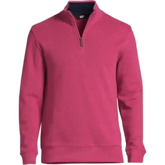 Lands' End Men's Bedford Rib Quarter Zip Sweater image {14}