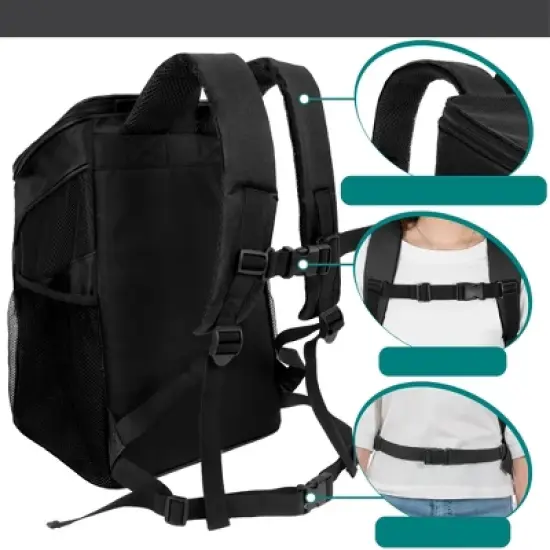 PetAmi Small Dogs Cats Backpack Carrier, Airline Approved Pet Ventilated Safety Strap Buckle for Hiking Travel Camping Outdoor image {3}