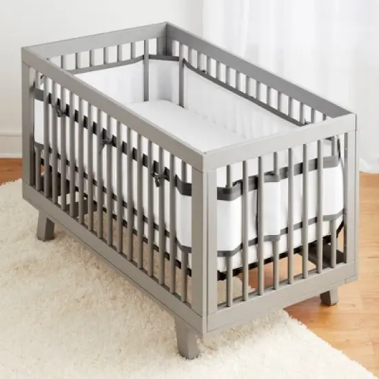 BreathableBaby Breathable Mesh Crib Liner - Deluxe Linen Collection image {4}