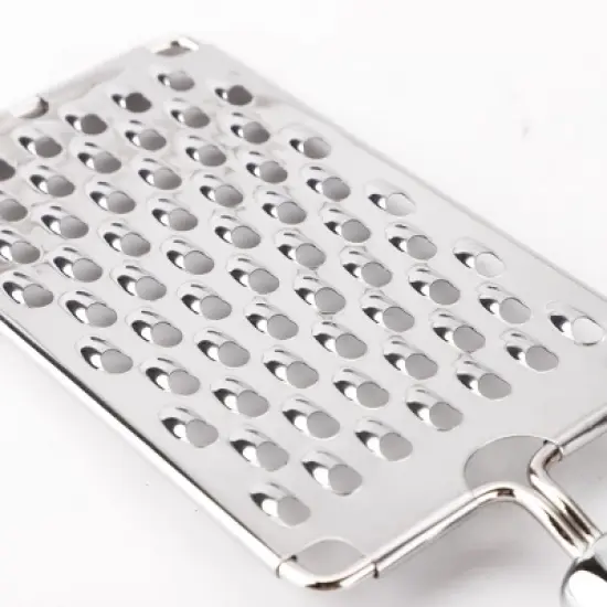 Unique Bargains Home Plastic Handle Vegetable Cheese Grater Zester Kitchen Slicers Silver Tone 1 Pc image {5}