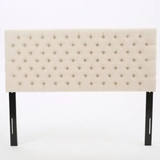 KTMBDW Tufted Upholstered Headboard Queen Size, Solid Wood Head Board with Durable Metal Legs, Adjustable Height Bed Beadboard image {5}