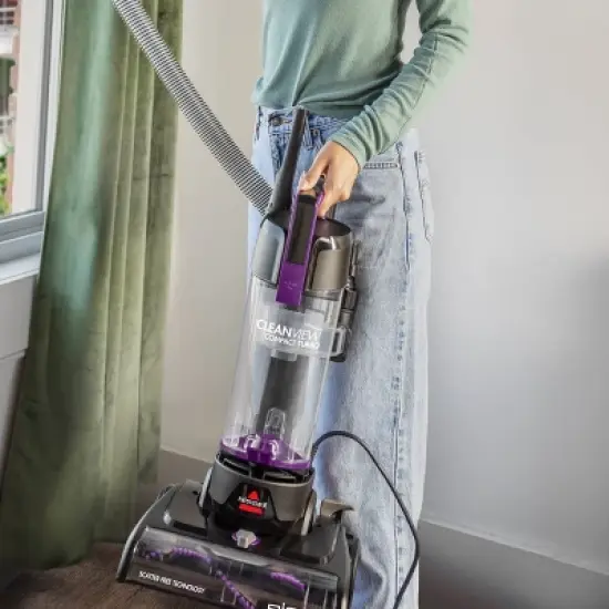 BISSELL CleanView Compact Turbo Upright Vacuum: Bagless, Multi-Surface, Pet Hair, Lightweight, 25ft Cord, 2-Year Warranty image {3}