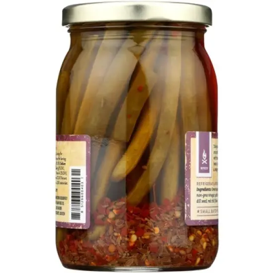 Yee-Haw Pickle Co. Bronc Buster Pickled Green Beans - Case of 6/16 oz image {2}