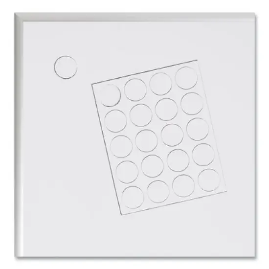 U Brands Heavy-Duty Board Magnets, Circles, White, 0.75" Diameter, 20/Pack image {4}