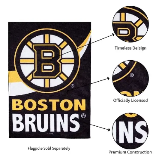 Evergreen Flag, DS New Burlap, Garden, Boston Bruins image {4}