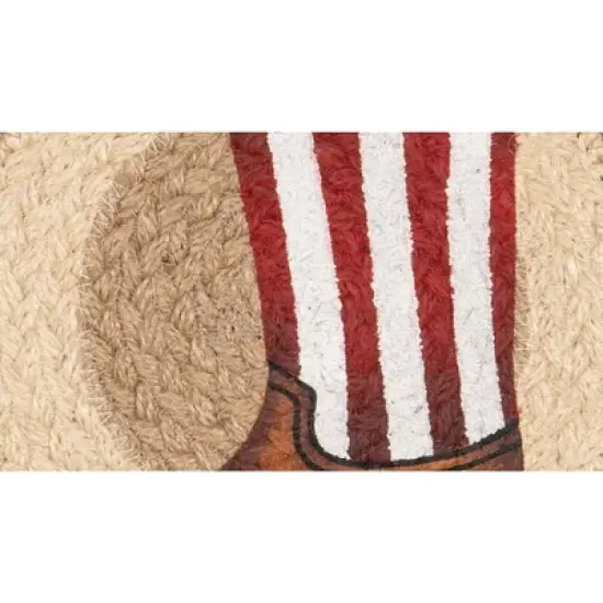 Earth Rugs Country Western American Boot Printed Round Trivet &ndash; 10" Table Protector image {1}