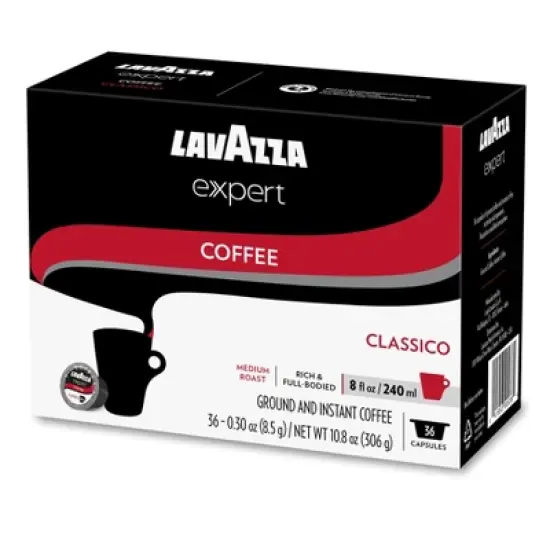 Lavazza Expert Classico Coffee Capsules, Medium Roast, Arabica and Robusta Blend, Compatible with Lavazza Classy Plus Machine (36 Capsules) image {4}