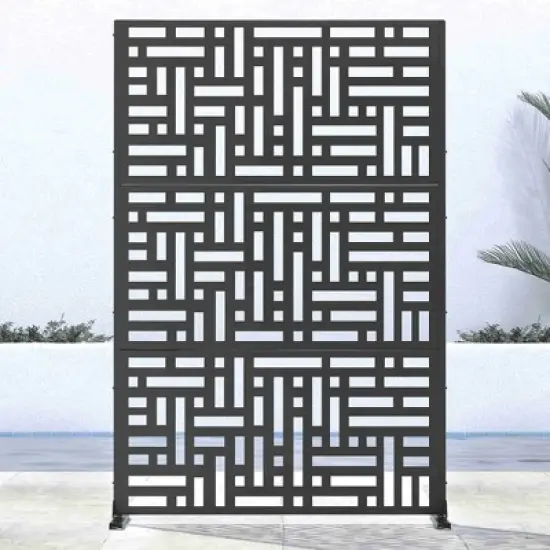 Lirago Outdoor Privacy Screen Privacy Fence Fence Panels Metal Garden Fencing - 72x47 image {8}