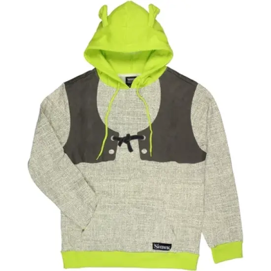 Shrek Costume Pullover Hoodie Sweatshirt With 3D Trumpet Ears On Hood image {5}