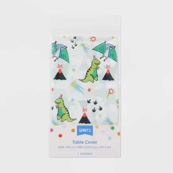 Fossil Friends Dinosaur Table cover White/Green - Spritz&trade; image {2}