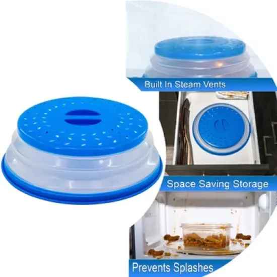 5 Star Super Deals Microwave Splatter Guard Cover - Large - Collapsible Lid for Food Protection and Easy Storage - BPA-Free, Dishwasher Safe image {4}