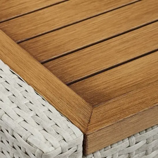 Capella 3pc Outdoor Wicker Chair Set - Gray - Crosley image {6}