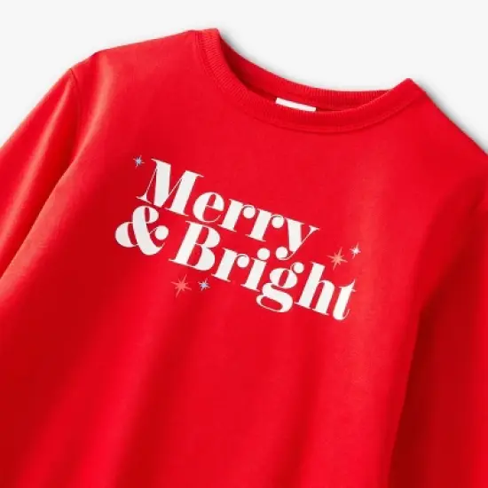 Kids' Merry & Bright Matching Family Sweatshirt - Wondershop&trade; Red image {3}