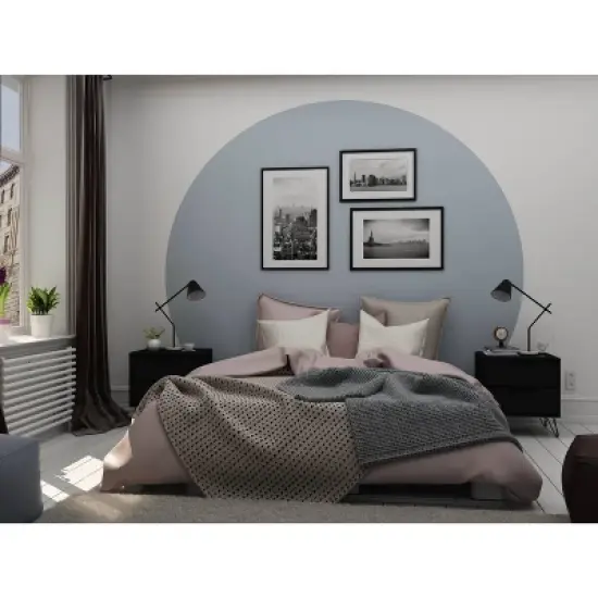 Set of 2 Rockefeller 2 Drawer Nightstands - Manhattan Comfort image {1}