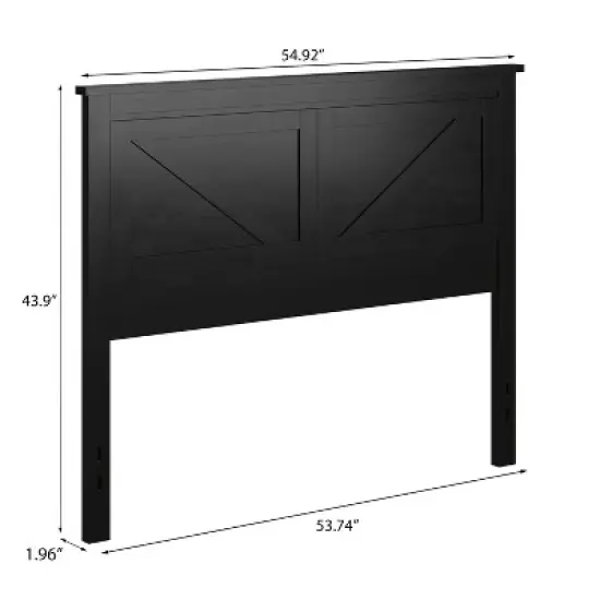 Glenwillow Home Farmhouse Style Wood Panel Headboard image {5}