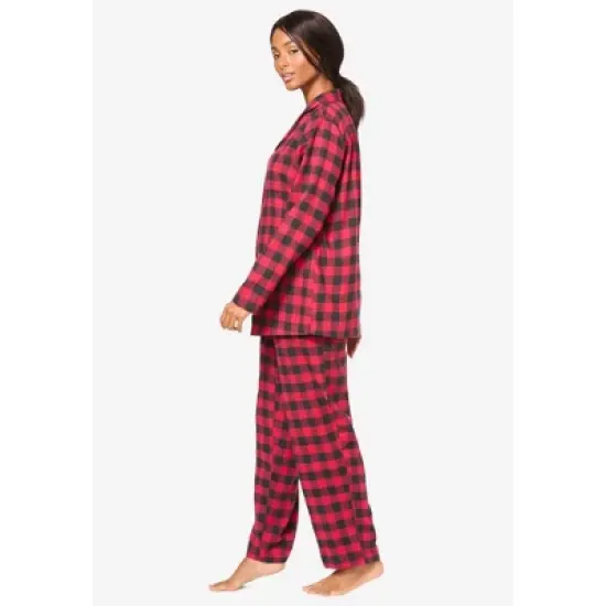 Dreams & Co. Petite Classic Flannel Pajama Set image {3}