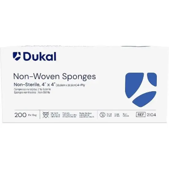 Dukal Gauze Sponge 8-Ply Non-sterile 4" x 4", 200 Ct image {3}