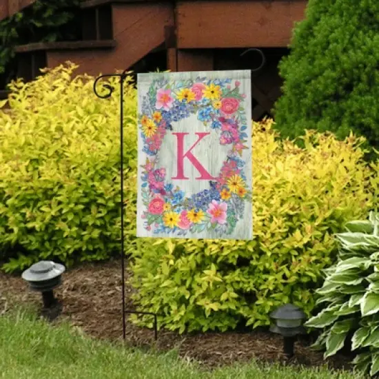 Briarwood Lane Spring Garden Flag 18x12.5 For Outdoor Spring Monogram Letter K Garden Flag Flag For Spring Garden Flag Flags For Outside image {3}