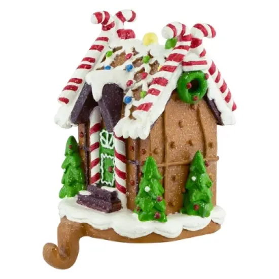 Northlight 6" Gingerbread House Christmas Stocking Holder image {2}