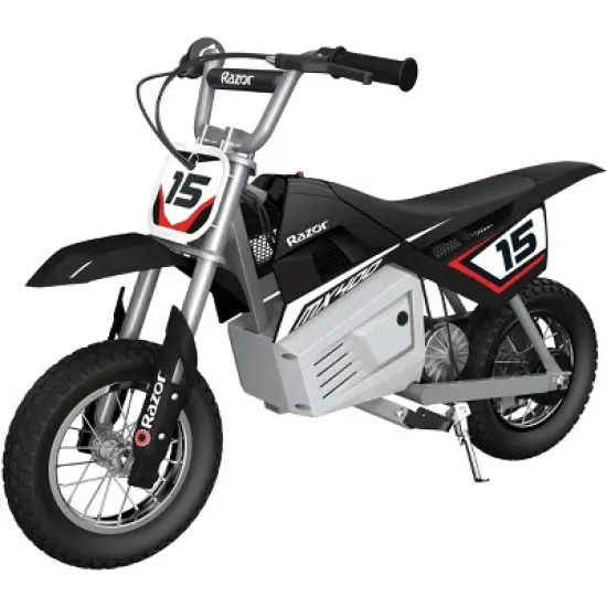 Razor MX400 Kid & Teen Dirt Rocket 24V Ride On High-Torque Electric Motocross Motorcycle Toy Dirt Bikes, Speeds up to 14 MPH, Black & Green, 2 Pack image {5}