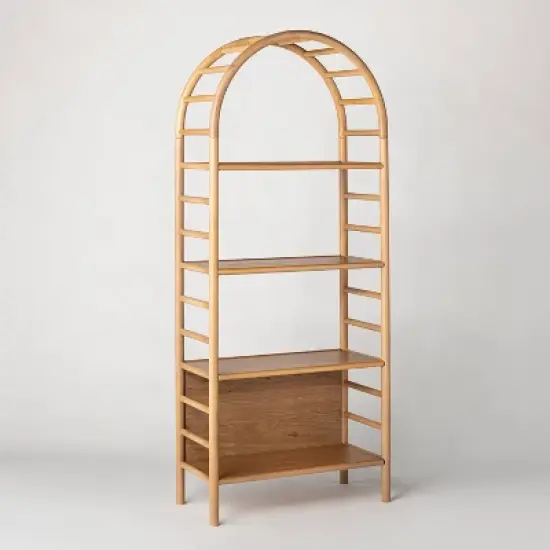 72" Holladay Curved Wooden Bookcase - Threshold&trade; designed with Studio McGee image {12}