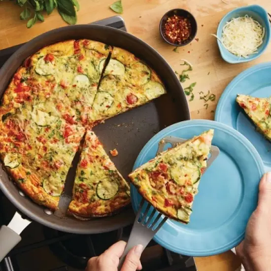 Rachel Ray Cook and Create 12.5" Aluminum Non-Stick Skillet Almond image {2}