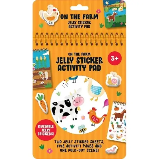 On the Farm Jelly Sticker Activity Pad - by  Dover Publications (Hardcover) image {1}