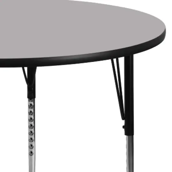 Emma and Oliver 48" Round Laminate Adjustable Activity Table image {3}
