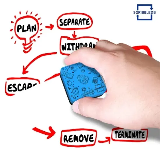 SCRIBBLEDO Small Dry Erase Erasers &ndash; Pack of 12 Mini Whiteboard Dry Erase Erasers for Classroom, Office & Home Use image {3}