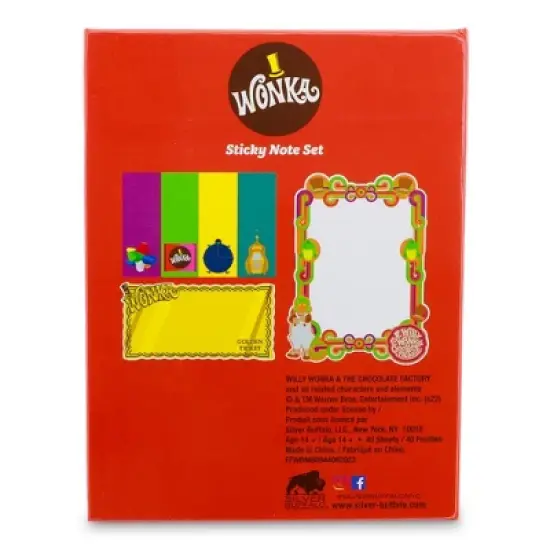 Willy Wonka Chocolate Bar Icons Sticky Note and Tab Box Set image {1}