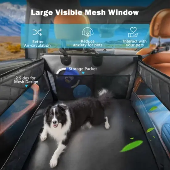 JOEJOY Dog Car Seat for Large Dogs, Car Booster Seat for Pet Travel with Waterproof Pad, Seat Dog Hammock image {5}