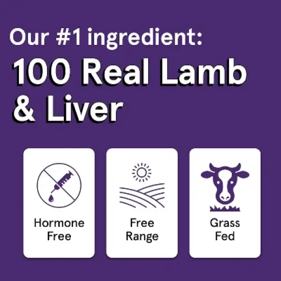 Real Meat Air-Dried Free-Range All-Natural Jerky Treats (Lamb & Liver, 4 oz) image {1}