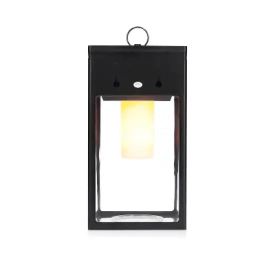 Techko Maid Solar Portable Outdoor Lantern with Flame Effect Matte Black image {8}