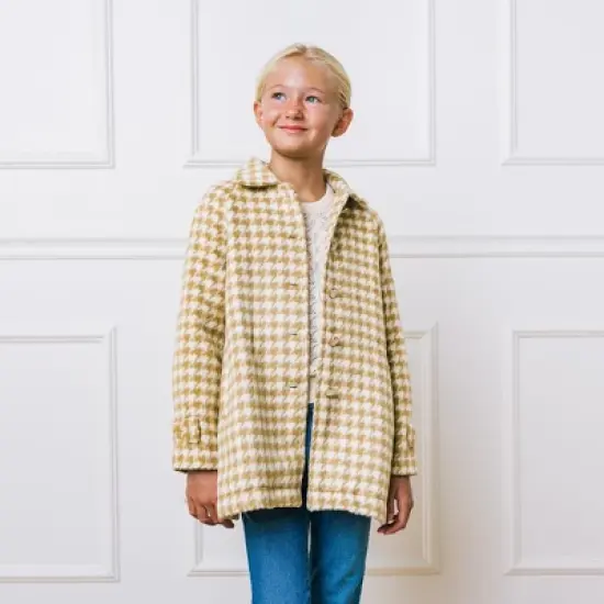Hope & Henry Girls' Bow Cuff Swing Coat, Kids image {4}