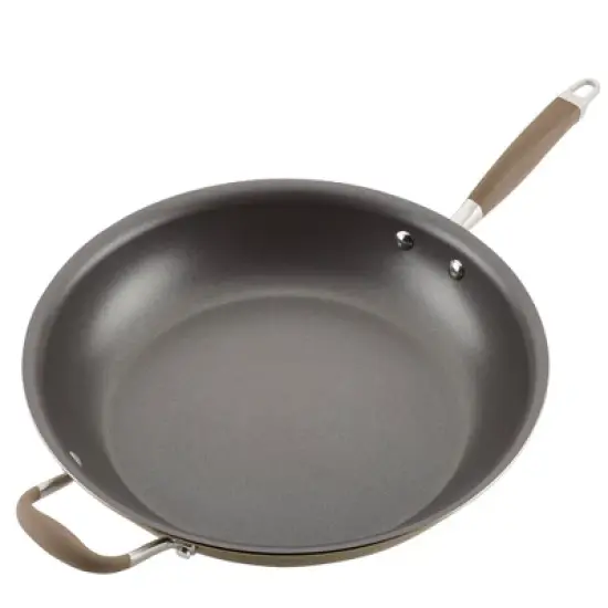 Anolon Advanced Home 14.5" Open Fry Pan with Helper Handles Bronze image {8}