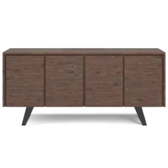 Mitchell Large 4 Door Sideboard Buffet Distressed Charcoal Brown - WyndenHall image {8}