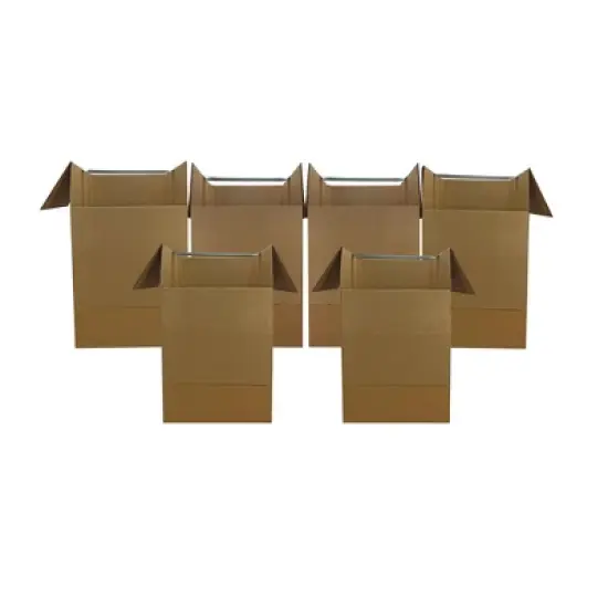 UBMOVE Pack of 3 Space Savers Shorty Wardrobe Moving Boxes With Hanging Bar 20" x 20" x 34" image {9}