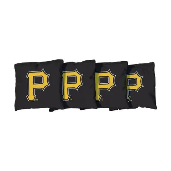 MLB Pittsburgh Pirates Corn-Filled Cornhole Bags Black - 4pk image {1}
