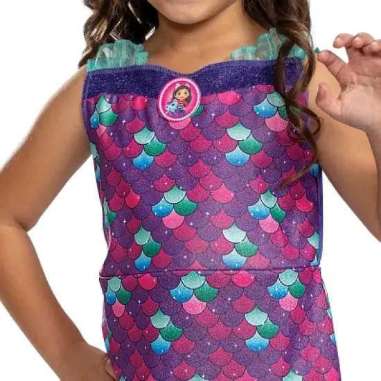 Toddler Gabby's Dollhouse Mercat Halloween Costume Dress with Headpiece 3-4T image {3}